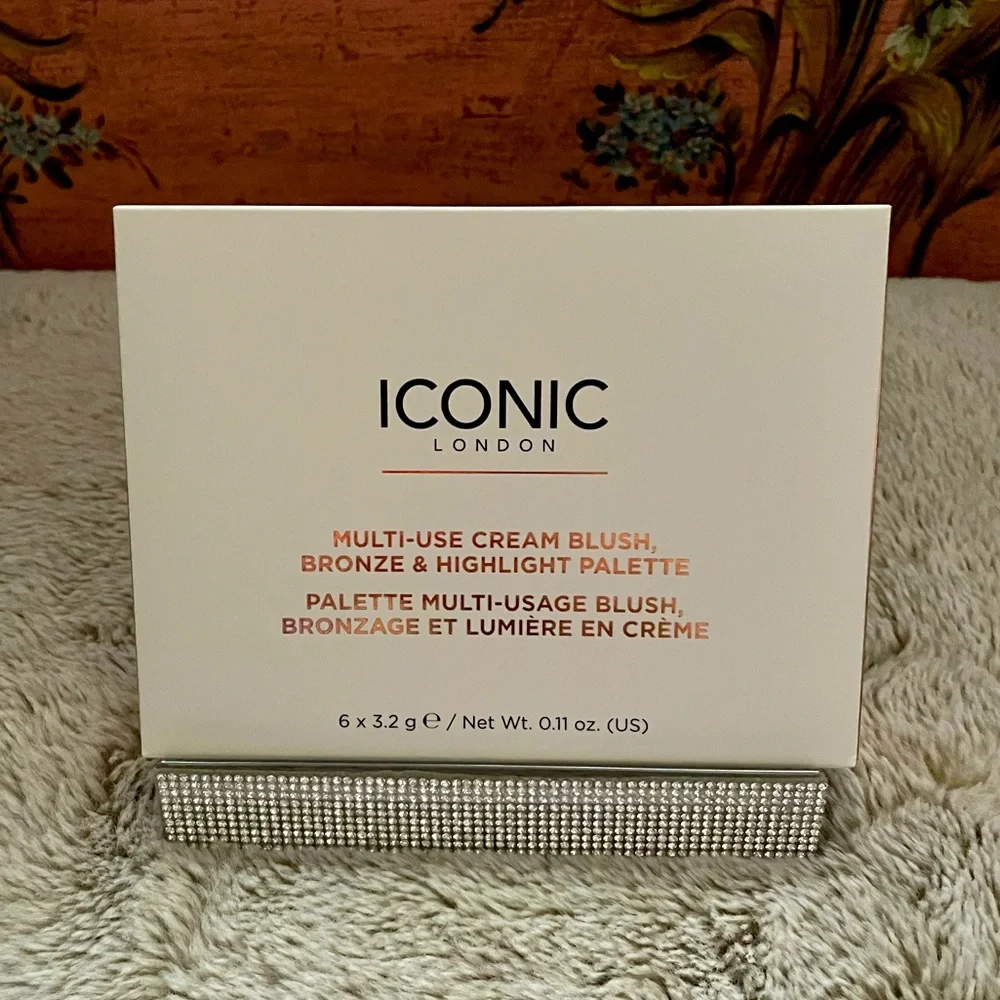 ICONIC LONDON Multi-Use Cream Blush, Bronze & Highlight Palette